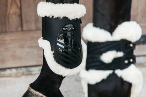 Kentucky ochraniacze Vegan Sheepskin Fetlock Elastic