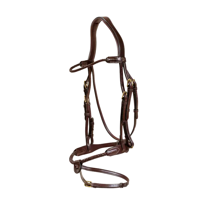 Dy'on ogłowie Braided Flash Noseband Bridle DYARAYBRF