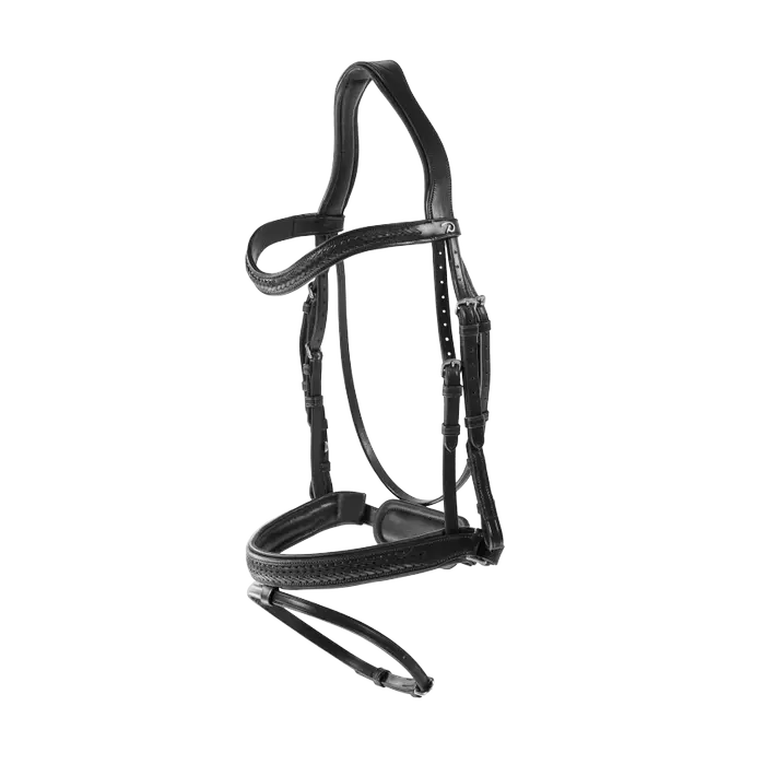 Dy'on ogłowie Plaited Flash Noseband Bridle with Pull back