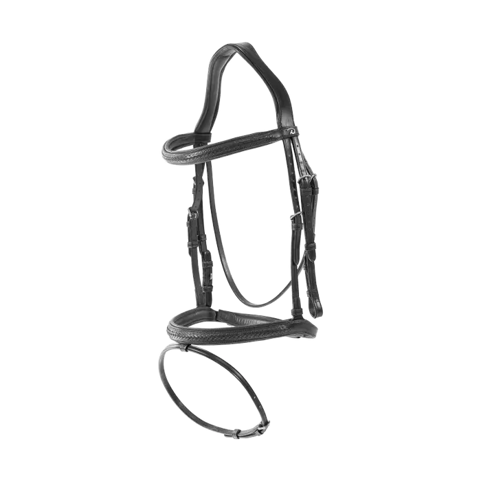 Dy'on ogłowie Plaited Flash Noseband Bridle New English NEAOAKBLP