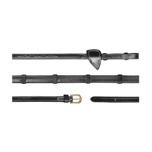 Dyon wodze gumowe z 7 stoperami 16mm D Collection czarne