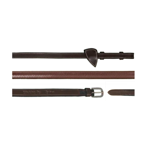 Dy'on wodze gumowe 1/2" Working brązowe