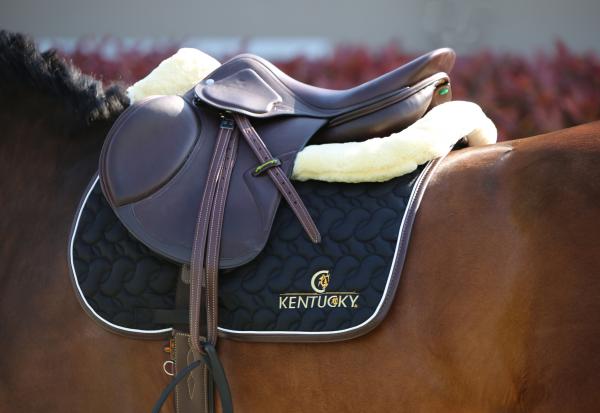 Kentucky Sheepskin Anatomic Half Pad Absorb, podkładka pod siodło futro natural