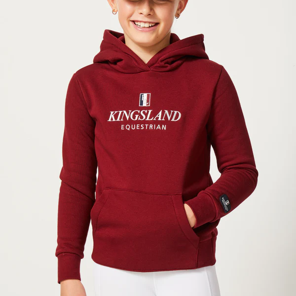 Kingsland bluza Classic Junior Hoodie bordo z kapturem