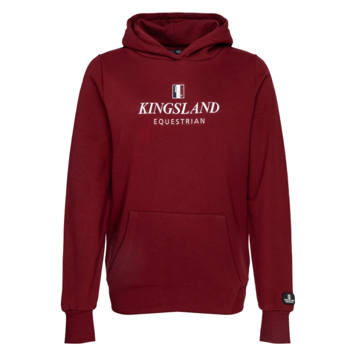 Kingsland bluza Classic Junior Hoodie logo bordowa z kapturem