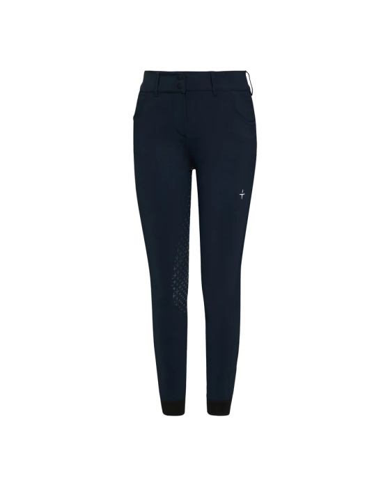 TROLLE bryczesy New Star Cut High Waist Full Grip pełny lej granatowe