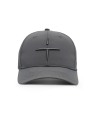 TROLLE czapka Star Logo Perforated ciemno szara z szarym logo