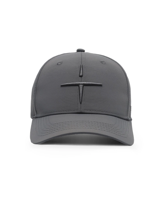 TROLLE czapka Star Logo Perforated ciemno szara z szarym logo